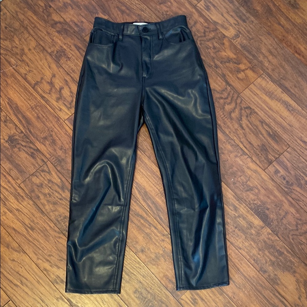 Black Faux Leather Pants